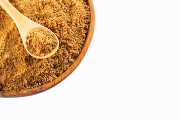 Grated raw unrefined cane sugar - Saccharum officinarum.