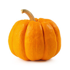 Orange miniature pumpkin isolated on white background