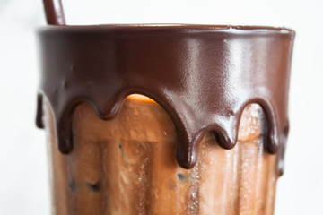 Iced coffee in coffee shop