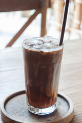 Iced coffee in coffee shop