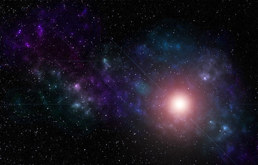 Obraz na płótnie Canvas realistic star field with space dust