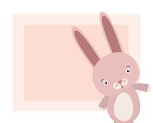 cute little rabbit animal character