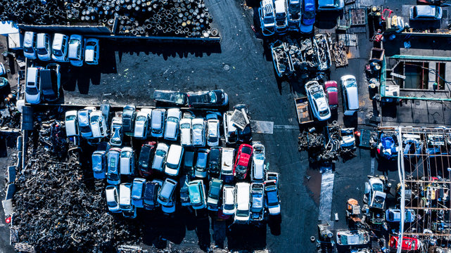 廃車置場　空撮