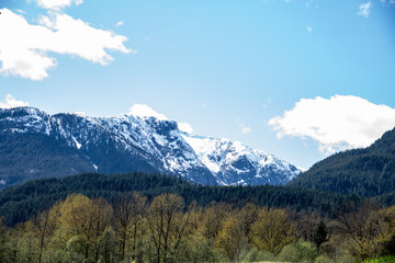 snow covered peaks