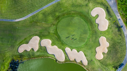 ゴルフ場の空撮