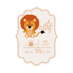 cute little lion it s a boy card