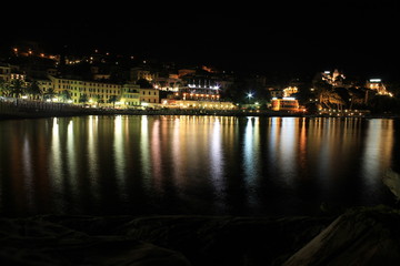 Fototapeta na wymiar Santa Margherita ligure during the night