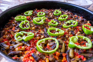 Okra after being cooked in arabic house