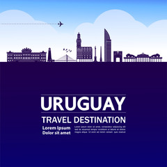 Fototapeta premium Uruguay travel destination grand vector illustration.