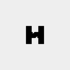 Letter H Chat Logo Template Vector Design