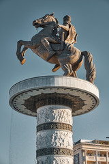 statue of Alexsander in Skopje Macedonia