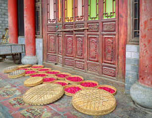 Rose petals as a typical food ingredient. Dali ancient city, Yunnan province, China.