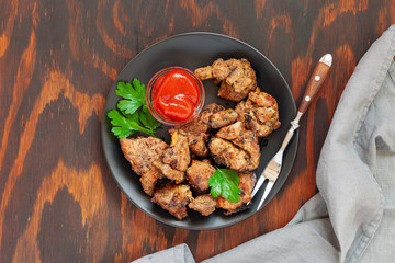 Freshly grilled meat