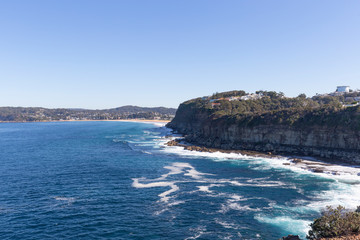 Fototapeta na wymiar Rocky cliffs on the coast