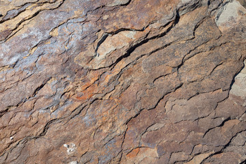 Surface of the rock on the coast