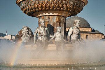 image of statue in  Skopje Macedonia