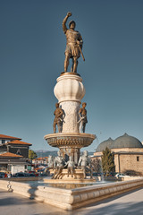 image of statue in  Skopje Macedonia