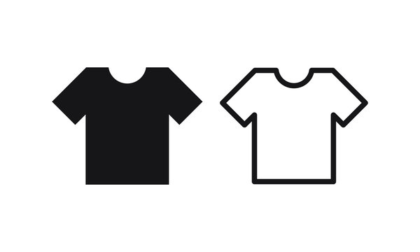 Tshirt Icon In Trendy Flat Style