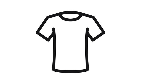 Tshirt Icon In Trendy Flat Style