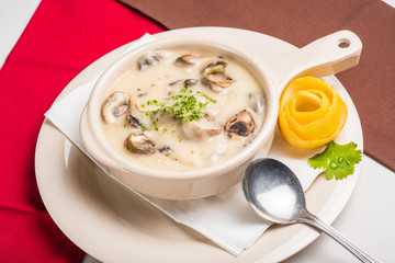 cream of mushroom bowl