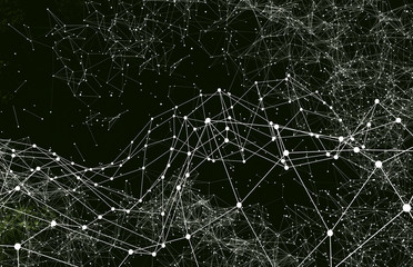 Abstract technology AI geometric futuristic lines background