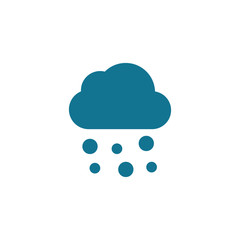 Snow or rain cloud icon - From forecast, Climate and Meteorology snow fall vector icon. Rain simple element illustration. Weather concept. Can be used for web and mobile