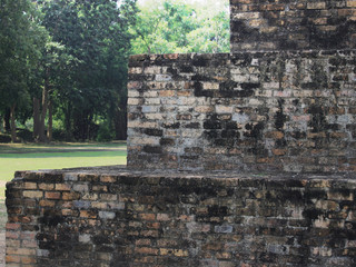 Archaeological site at wat Si Chum temple, one of  popular tourist attractions and famous landmarks in Sukhothai historical park, Sukhothai province, Thailand. UNESCO world heritage city.