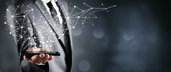 Global network connection concept, abstract concept