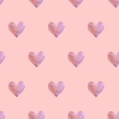 Seamless pattern with hearts. Romantic texture for wrapping paper, packaging, wedding, birthday, Valentine's Day, mother's Day