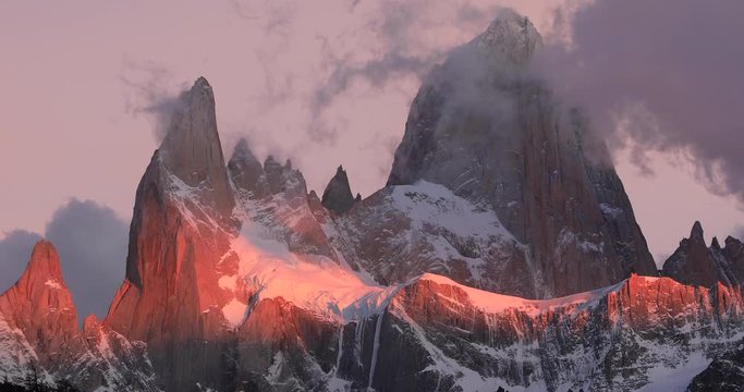 Mount Fitz Roy at dawn. Argentina, Patagonia.