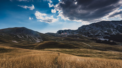 mountains and sky