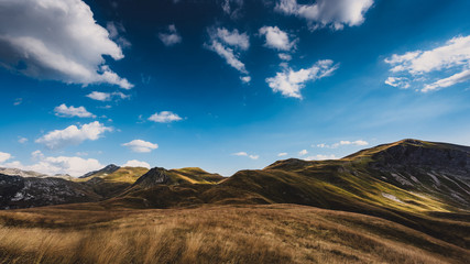 clouds over mountains