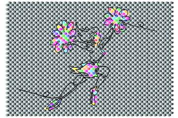 Sports Background. Cheerleader, Dancing girl, Logo, Icon, Exercise, Symbol, Silhouette.Vector illustration.