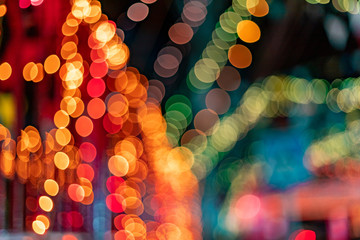 Abstract bokeh lights with dark background. Blur lights