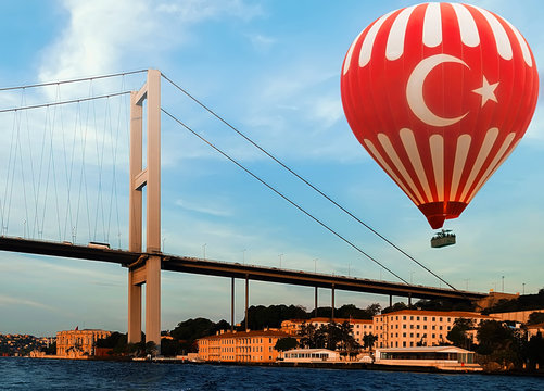 Bosphorus bridge Istanbul Turkey.
