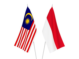 Indonesia and Malaysia flags