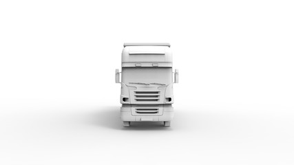 3d rendering of a cargo truck isolated in white studio background