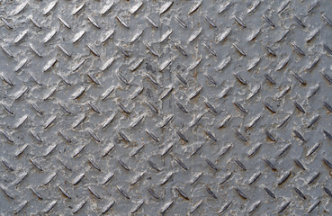 painted metal texture.corrugated metal.Used checkered steel plates background