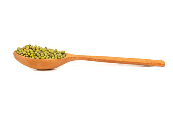 Mung beans in spoon