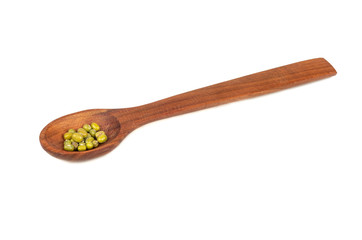 Mung beans in spoon
