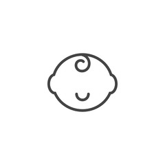 Baby head icon design template vector isolated