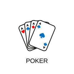 Poker icon. Poker concept symbol design. Stock - Vector illustration can be used for web.