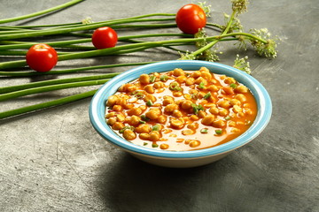 Homemade chickpea curry, channa masala- Indian recipes