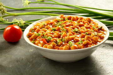 Bowl of chickpea curry,chole,masala