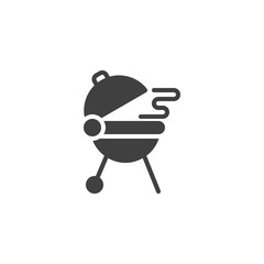 Cooking grill bbq vector icon. filled flat sign for mobile concept and web design. Barbecue grill glyph icon. Symbol, logo illustration. Vector graphics