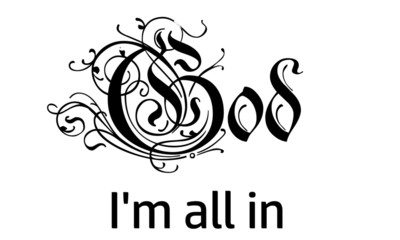 Christian faith, typography for print or use as poster, card, flyer or T shirt