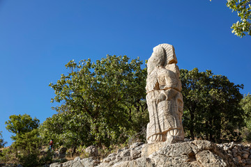 Fototapeta premium Handshake relief of Hercules and Antiochus in Arsemia ancient region