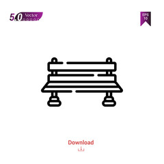 Outline Black bench icon. bench icon vector isolated on white background. city-park icons . Graphic design, mobile application, logo, user interface. EPS 10 format vector