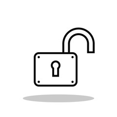 Unsecured icon in flat style. Unlocked symbol for your web site design, logo, app, UI Vector EPS 10.