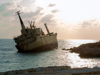 Old ship in Cyprus